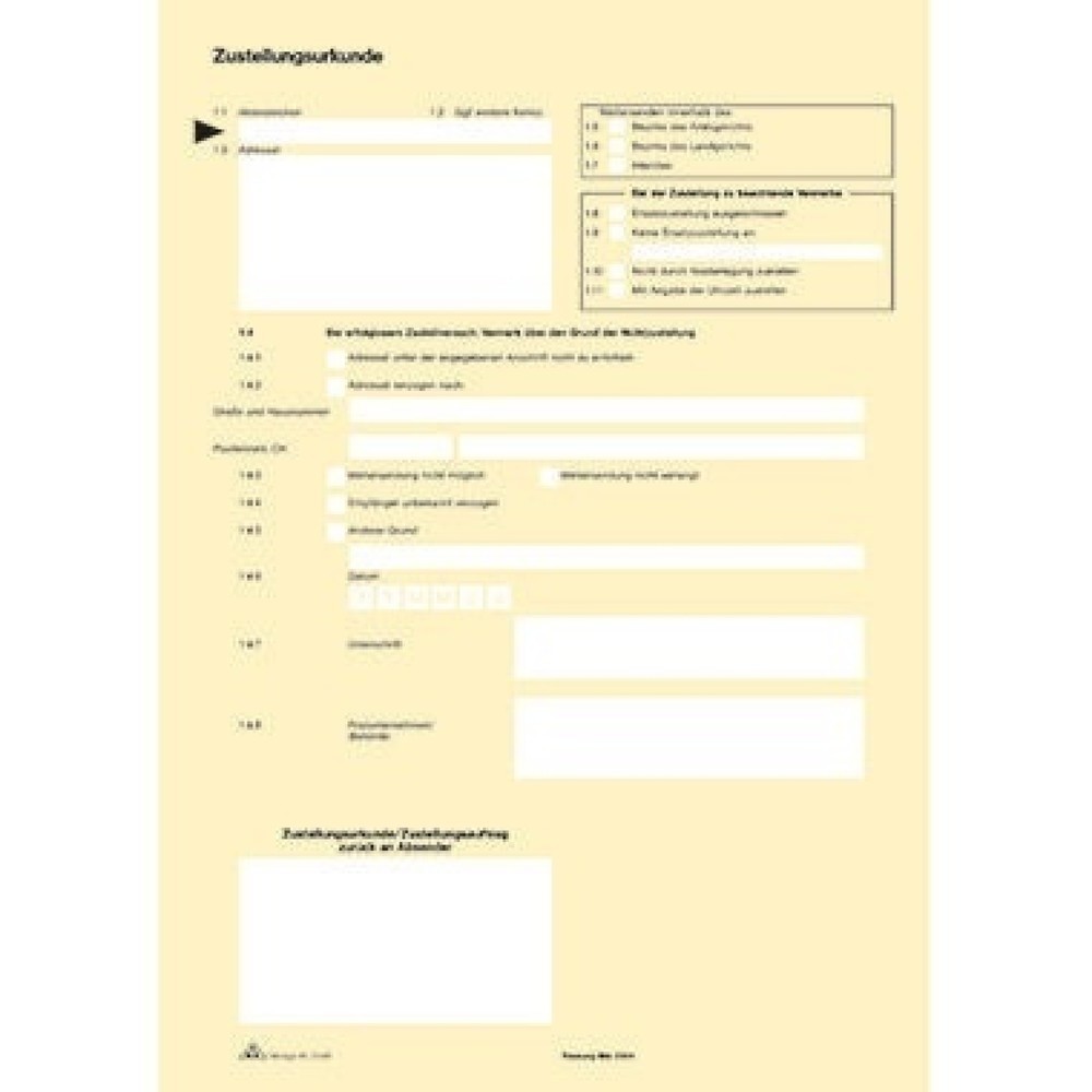 Zustellungsurkunde